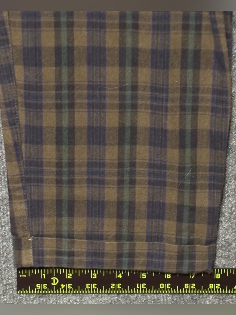 Vintage GAP Brown and Navy Plaid High-Rise Trousers - Picture 7 of 8